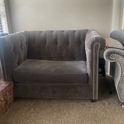 Grey Studded Oversized Seat