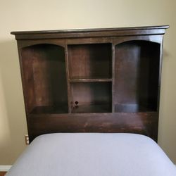 Twin Size Bed With Book Shelf Headboard