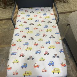 Toddlers Bed, Gray With Spiders Man