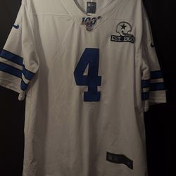 Dak Prescott #4 Dallas Cowboys Nike White Game Jersey w/ 1960 Patch (XL)