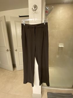 Shinestar Brown Womens Wide Leg Dress Pants Size Small