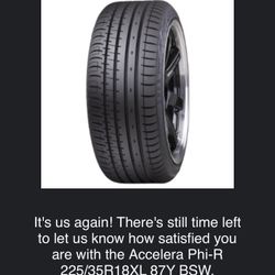 ACCELLERA TIRES FOR SALE SET OF 4 NEW!!!