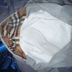 Burberry gray zip up jacket size medium