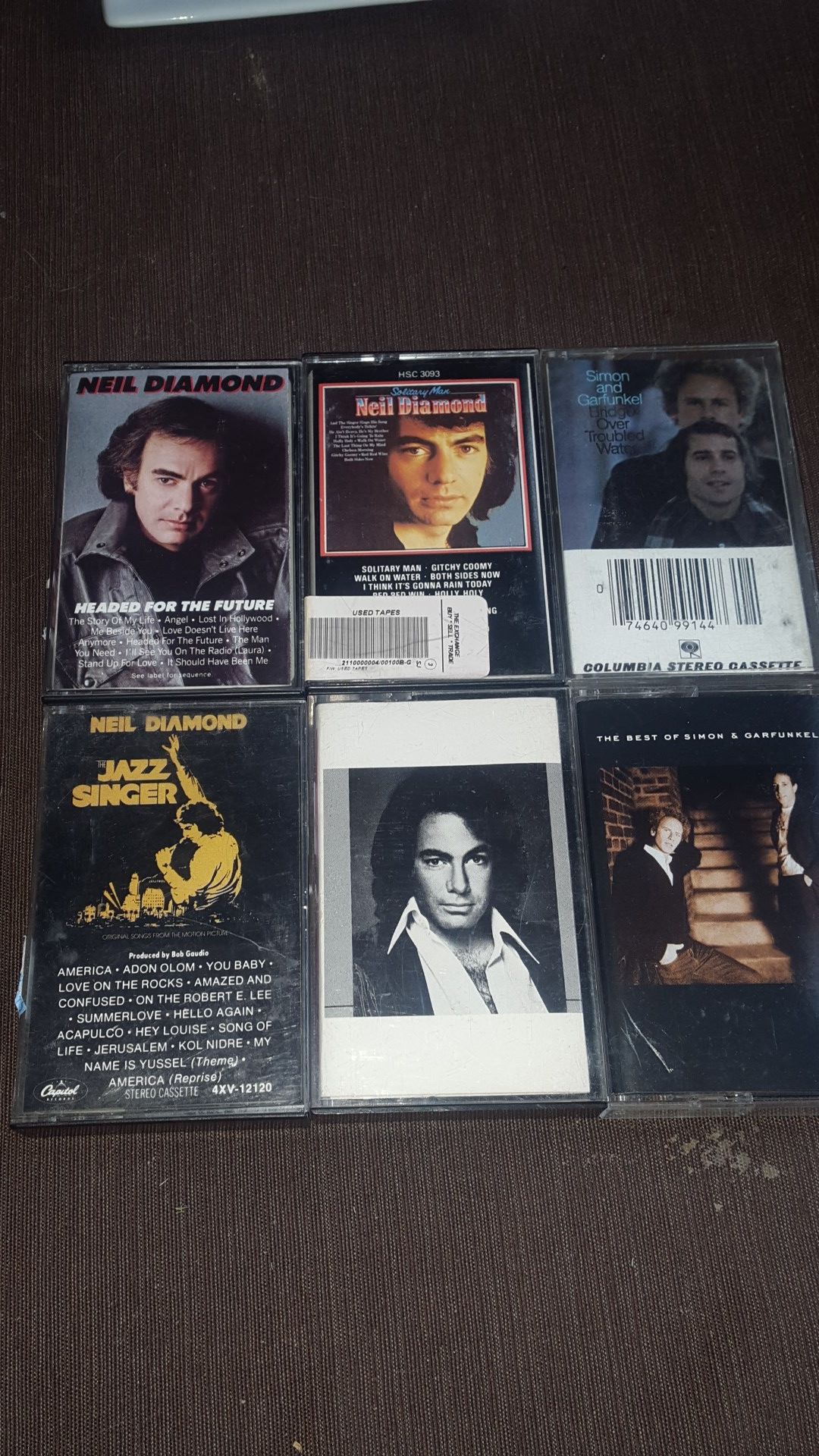 Neil Diamond Simon & Garfunkel cassette tapes