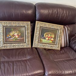 SET OF HAND PAINTED OIL ART