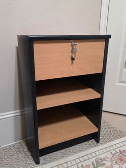 Book case/night stand with Locking Drawer