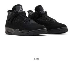 2025 Air Jordan 4 Retro “Black Cat” Size 8