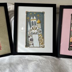3 Large Disney ITS A SMALL WORLD PRINTS