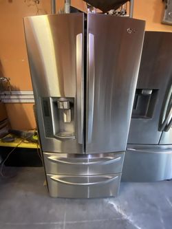 LG REFRIGERATOR FRENCH DOOR 33W 4 DOORS STAINLESS STEEL ✅$500✅ FREE DELIVERY AND INSTALLATION 