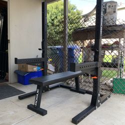 Rogue Squat Stand And Rogue Flat Bench 