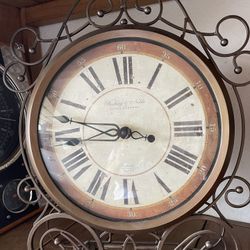 Sterling & Noble Wall Or Mantel Clock Works Great.