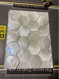 Pearl hexagon mosaic tile