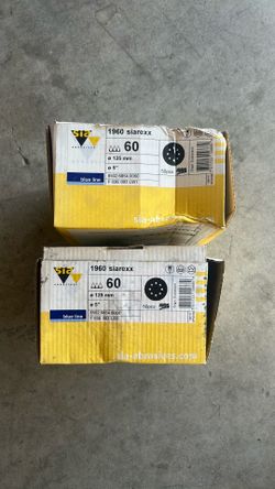 3 Boxes Siarexx 1960 60 Grit 8-Hole Sanding Discs – 50 Discs Each Box