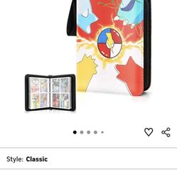 Portable 4-Pocket Trading Card Binder, 400 Pockets with 50 Removable Sleeves, Portable Collector Album with Zipper for TCG, Sport & Game Cards Prime