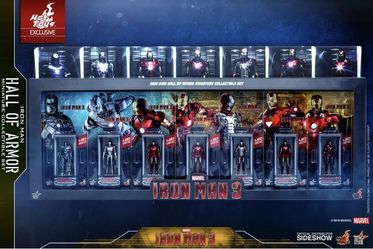 Iron Man 3 Sideshow Hall Of Armor Mini Set