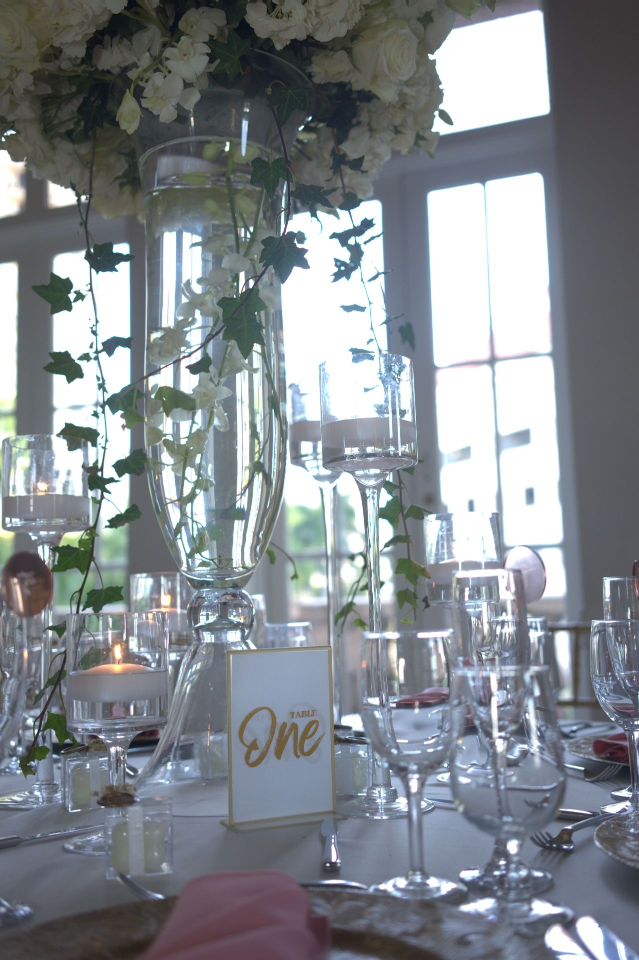 Gold Acrylic Table Number 