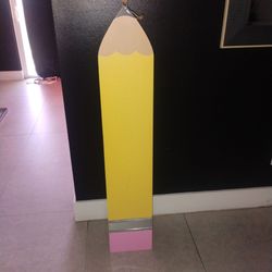 Large Wooden Pencil Decorative Cutout