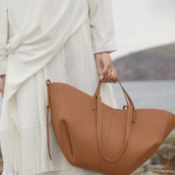 Polene Brown Leather Tote