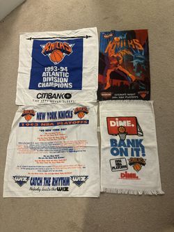 Four 1990s NY Knicks Playoff Rally Towels 