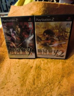 2 PS2 Japanese video games, samurai Warriors 1 and 2 tested and works Amazing will not separate.