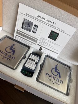 Wireless Wired Handicapped Push Button 2PCS,Work with Door Opener Automatic