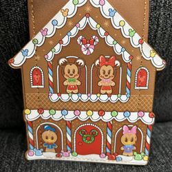 Disney Loungefly Cardholder w/Lanyard & Keychain