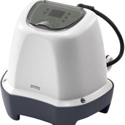 INTEX Krystal Clear Saltwater Pool Chlorine System for Above Ground Pools up to 2,200 Gallons, Pool Cleaner with Automatic Timer and Self Cleaning