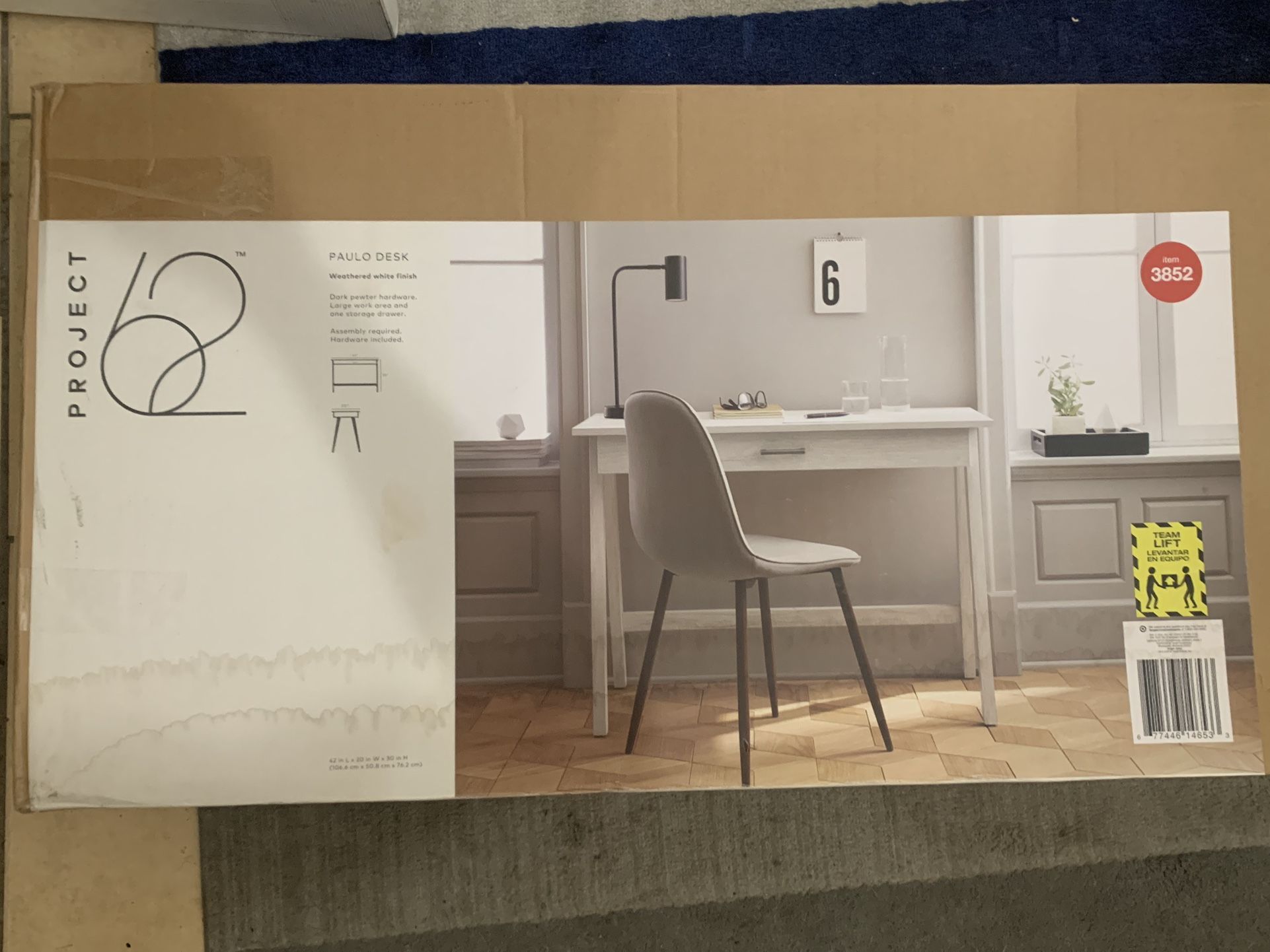 Paulo Wood Writing Desk With Drawer - Threshold