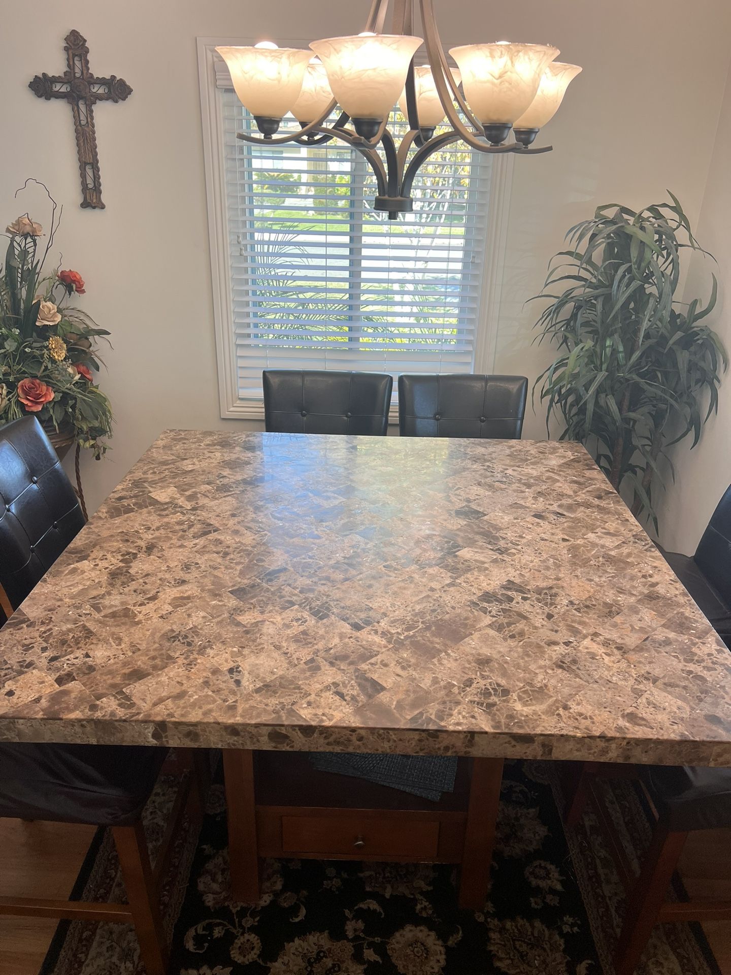 Beautiful Stone Dining Room Table