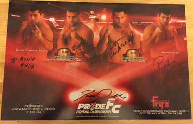 PrideFC UFC MMA Legends Memorabilia Autographs Ninja Shogun Henderson Rizzo Trigg Rutten RARE!