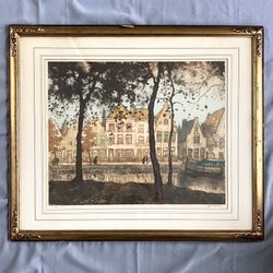 Alfred Van Neste (1874-1969) - #131 Original Artist Proof Etching Pencil Signed