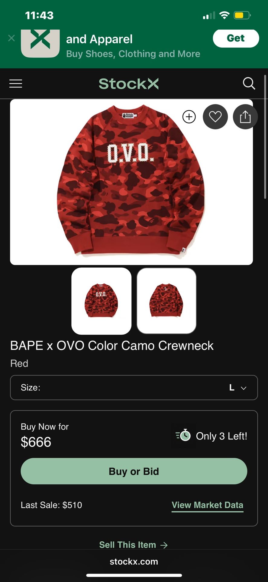 Bape OVO Crewneck