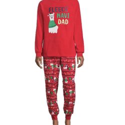 Fleece Navidad Adult Pjs Size Large And X-Large 