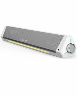 Bluedee Computer Speakers, Bluetooth Computer Soundbar, HiFi Stereo, 3.5mm Aux-in Connection, USB Powered Computer Speakers for Desktop Monitor, PC, L