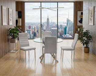 D107 Grey dining 5pc 🚛🫶🏼😍🤓