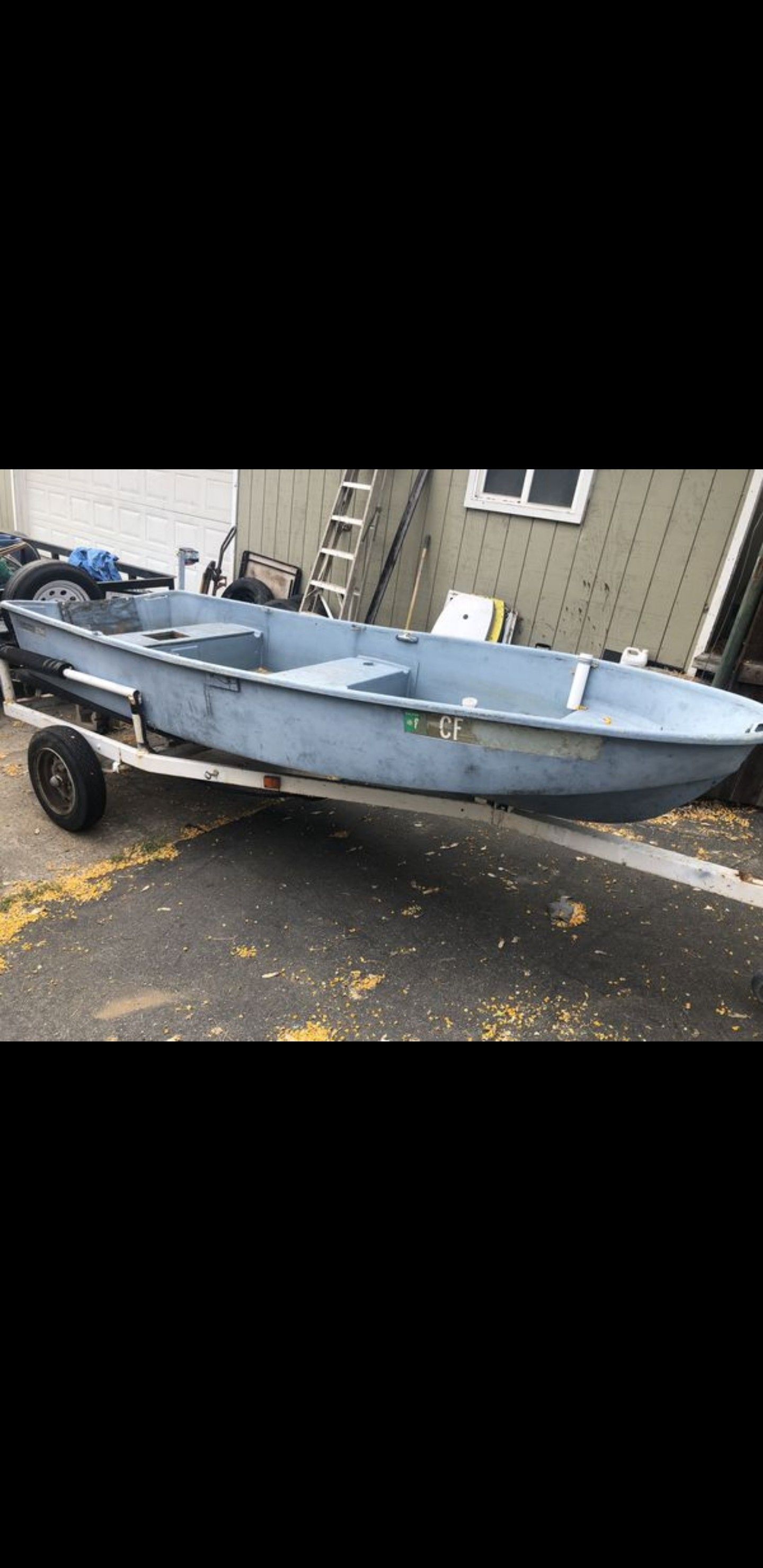 Boat and trailer first $40 tonight takes it.