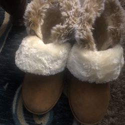 Brown Women Snow Boots