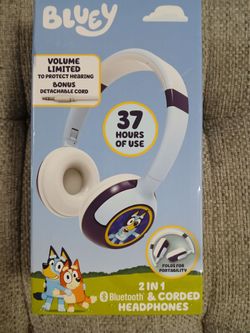 New Bluey or Paw Patrol 2in1 Wireless Headphones For Children
