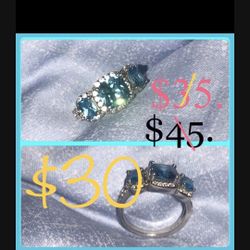 Brand New beautiful sterling silver blue topaz ring for a great price 
