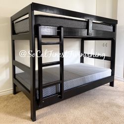 New Twin Bunk Bed With Mattresses 
