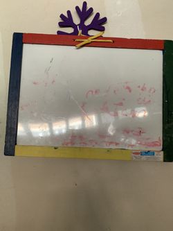 Kids chalk board and dry ease board