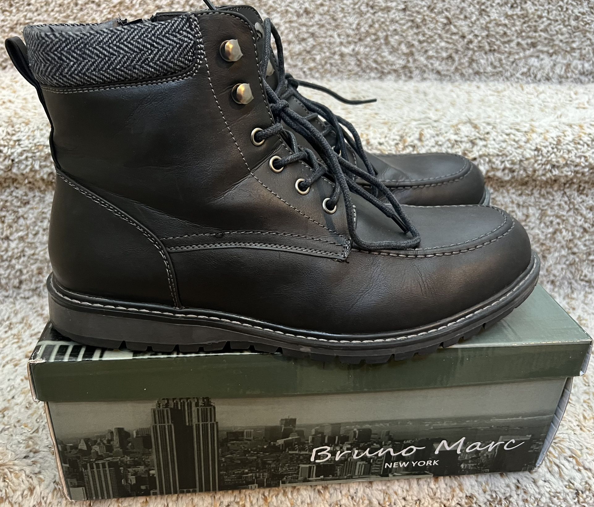 Bruno Marc Mens Black Boots Size 13