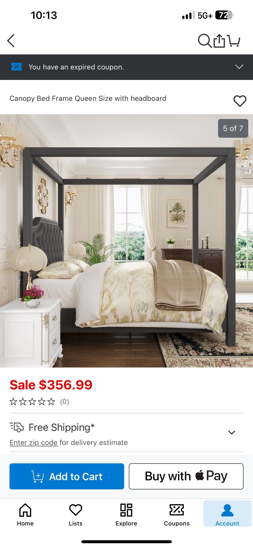 Queen Canopy Bed Frame With Headboard