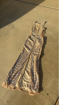 Silver Sequin Formal Gown