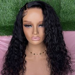 Water wavy glueless wig.