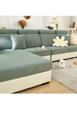 Sofa Covers Couch Covers for Sofa Pet Friendly Couch Cushion Covers Universal Sofa Covers Washable Stretch Slipcovers for Sectional Sofa (Texture Gree