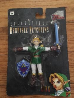 Vintage Legend Of Zelda Link Keychain Nintendo 64