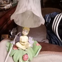 Vintage Disney Tinkerbell Lamp Rare Find