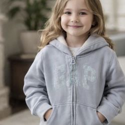 GAP Kids Light Blue Sherpa Lined Zip Hoodie XS Girls Jacket  Category: Girls Sweatshirts & Hoodies Size: XS (Kids) Brand: GAP Color: Light Blue Condit