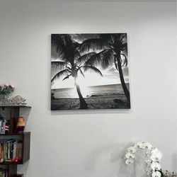 Black & White Tropical Canvas Wall Art
